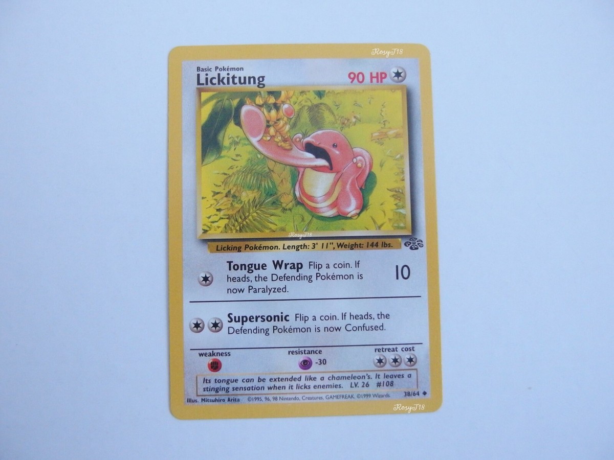 pokemon lickitung card ORIGINAL Pokemon Card: LICKITUNG 38/64