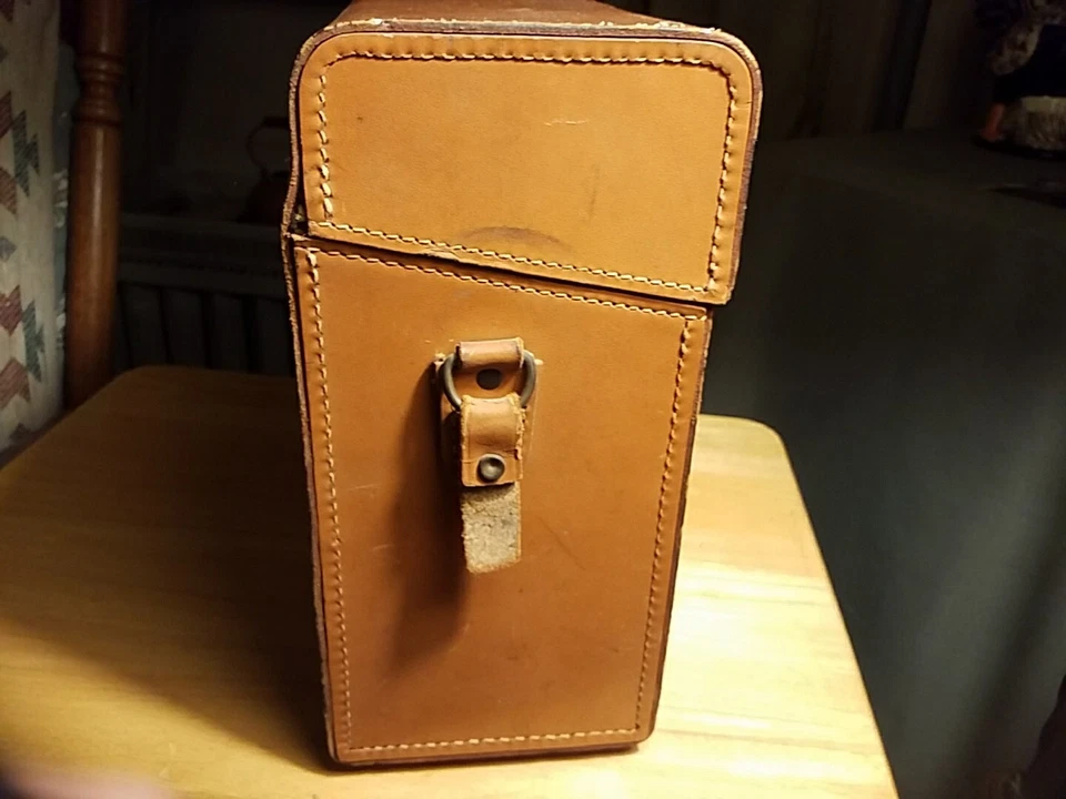 Vintage Polaroid Leather Carrying Case 50's 11x11x5.5” Camera - Image 4 of 4