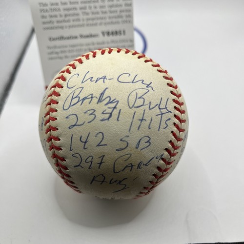 Orlando Cepeda Signed ONL Baseball 18 Stat Inscriptions PSA/DNA Autograph - Picture 5 of 10
