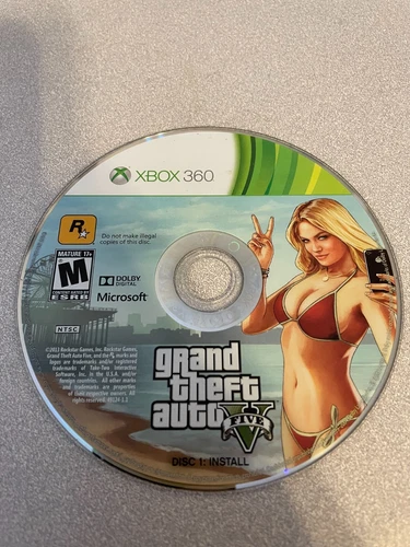 XBox 360 Grand Theft Auto V disc 1   game ( disc only ) free shipping in Canada