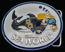 Shamu Sea World Killer Whale Vintage Belt Buckle