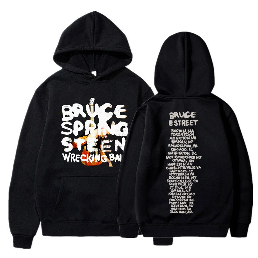Bruce Springsteen Wrecking Ball Tour Hoodies Casual Vintage Loose Pullover