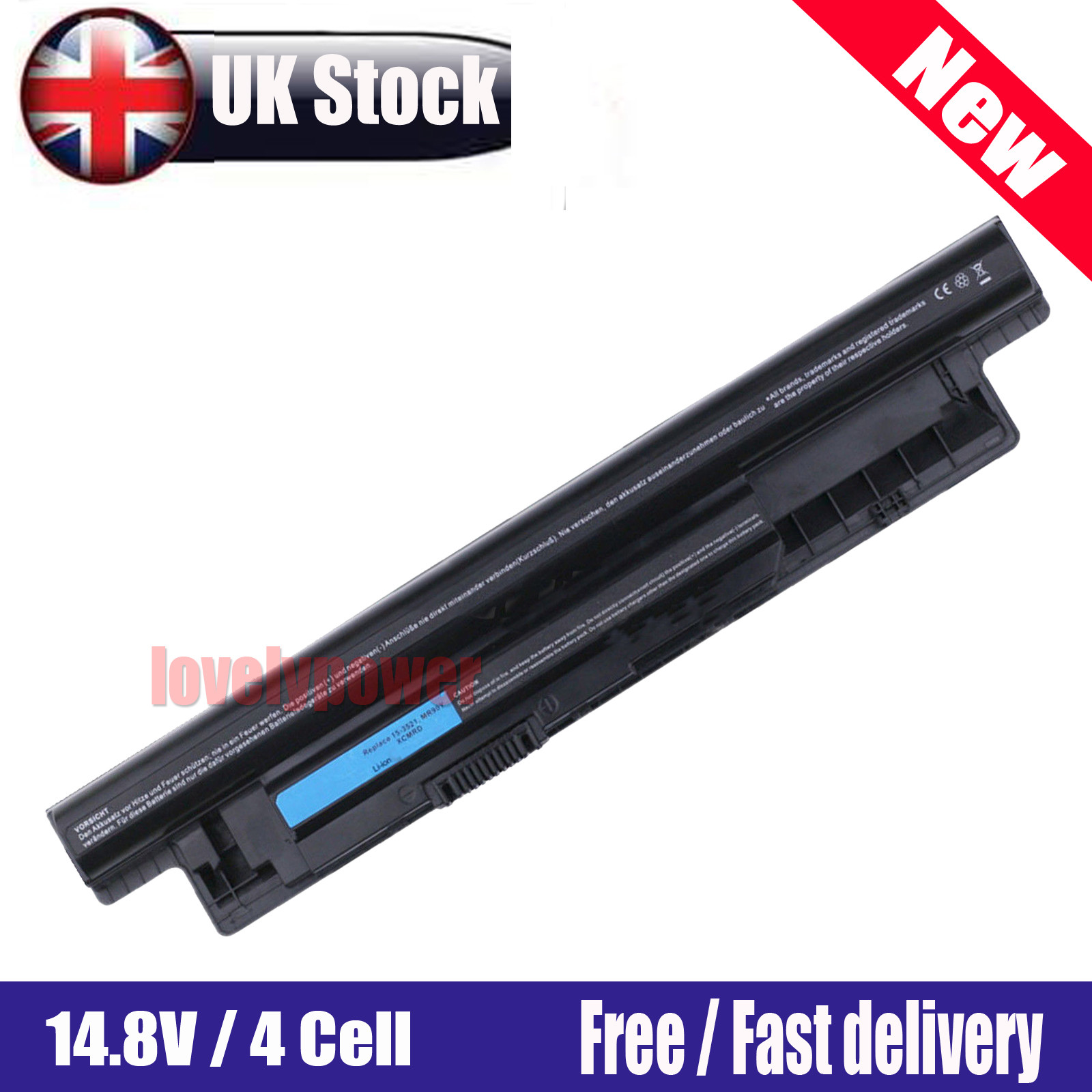 Battery for Inspiron 15 (3521),15R (5521),14 (3421), 14R (5421), 14R (5437)