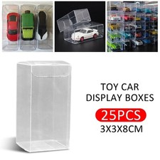 25pcs Clear Model Toy Car Display Box Show Storage Case Dustproof For 1:64 Scaio