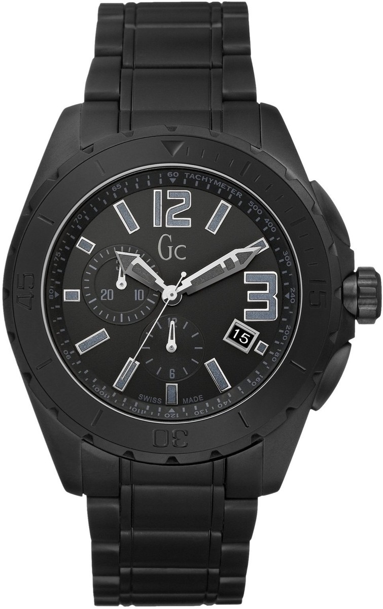 GUESS COLLECTION GC X76011G2S SPORT CLASS XXL BLACK CERAMIC MEN'S