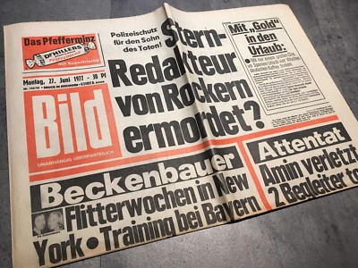 BILDzeitung 27.06.1977 Juni 27.6.1977 Geschenk Geburtstag 42. 43. 44. New York