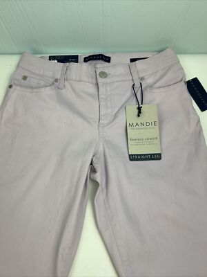 Bandolino Denim Jeans NWT~ Womens sz 6 ~ Mandie Lilac  Straight Leg ~ 5 Pocket