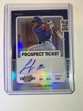 2021 Panini Contenders Optic Luisangel Acuna Prospect Ticket