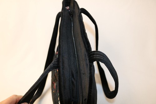 VERA BRADLEY Small Vera Tote Bag Black Velvet Winter Ornaments NWT Gorgeous - Bild 5 von 8