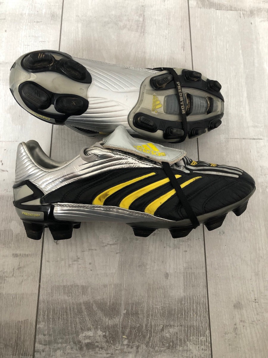 Adidas Predator Absolute FG Silver Black Leather Football Soccer