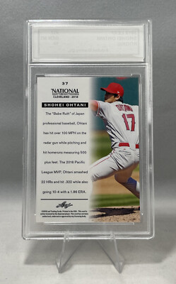 大谷翔平 2018 Leaf NSCC #37 & ROOKIE-03 Shohei Ohtani Rookie Graded 10 Gem Mint 2018 Leaf #37 Angels RC