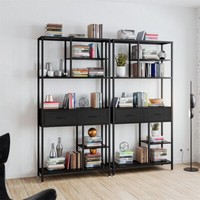 1.8M BüCherregal Raumteiler Holz Standregal BüCherschrank Aktenregal BüRo Regal