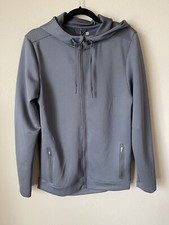 All in Motion Men Grey Long Sleeve Full Zip Up Hooded Activewear Jacket s S