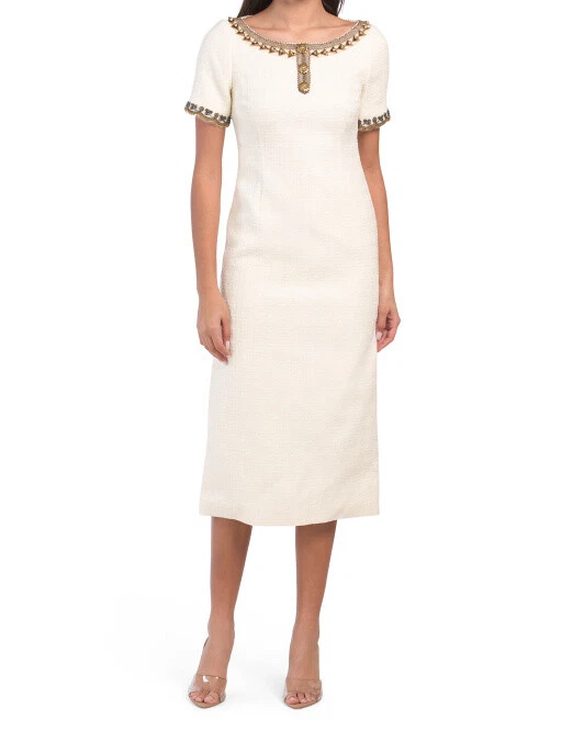 Robe neuve authentique Gucci tweed brodée taille 42
