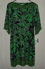 K Studio Dress, Women's Size 6, Navy Blue & Green, Shift NWT