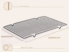 2Pcs 10*16in Baking Cooling Rack Cookie Cake Trays Stainless Steel Food Holder