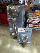 NEW 2-pack lot Home Impressions chrome hand-held shower head 3 spray Jet Massage