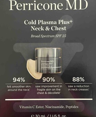 Perricone MD SPF 25 Cold Plasma Plus Neck & Chest 1 Oz New