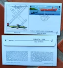ISLE OF MAN SHORTS 33O GREAT AIRPLANES OF EUROPE 1988 FLEETWOOD CACHET FDC UNAD