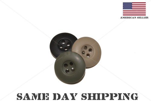 MILITARY BDU BUTTONS: CHOICE OF DIFFERENT COLORS OD GREEN BLACK KHAKI - Picture 2 of 6