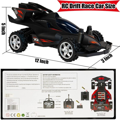Black Formula One Racing Car Remote Control High Speed Toy Kids Birthday Gift - Picture 5 of 14