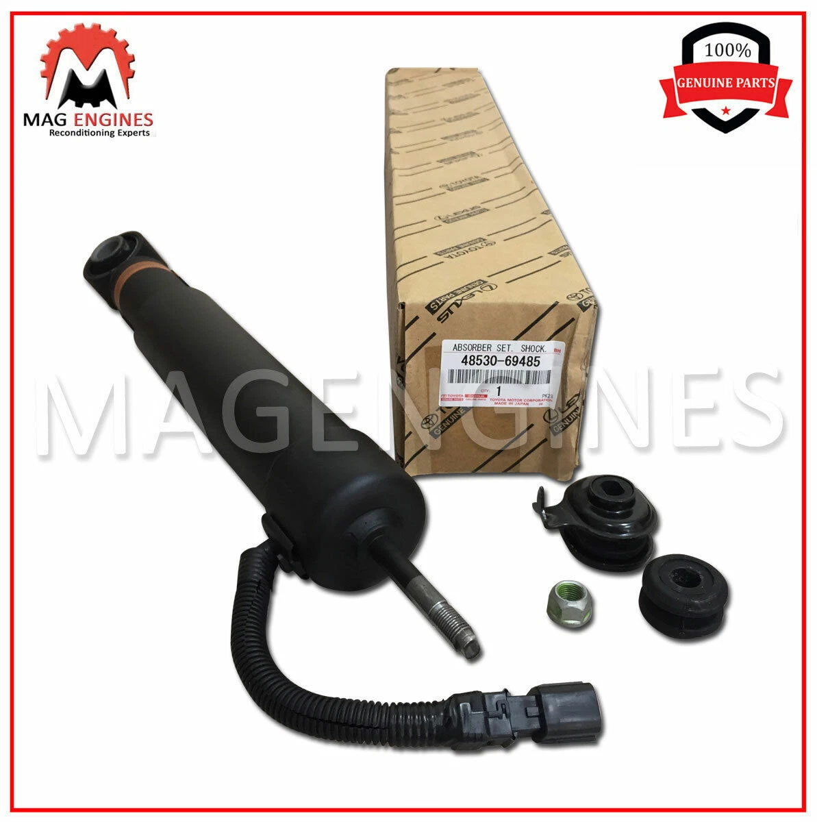48530-69485 GENUINE OEM REAR SHOCK ABSORBER ASSY, RH/LH 4853069485 