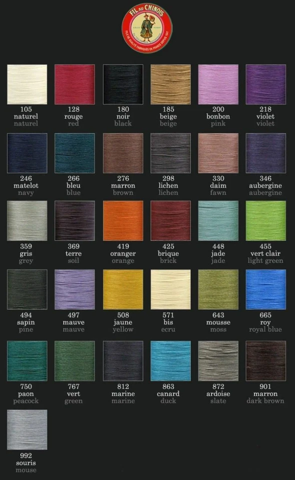 Fil au Chinois No.532 Waxed Lin Cable Leatherwork Linen sewing Thread 0.57mm DIY - Image 3 of 4