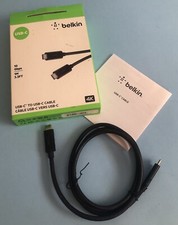 USB-C to USB-C Cable 3.3 Ft or 1M 10 Gbps New In open Box Black Cord by Belkin