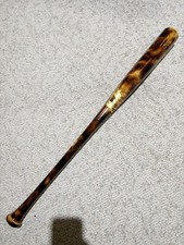 Maple Wood Baseball Bat 33.5in. Full Flame Treated / Gold Detail. Cupped End -3