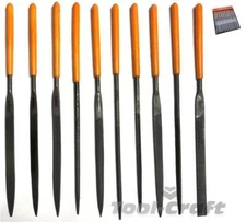 GOBEST needle metal file set of 10, 160x65x3mm, T12 steel,  (GB-0010)