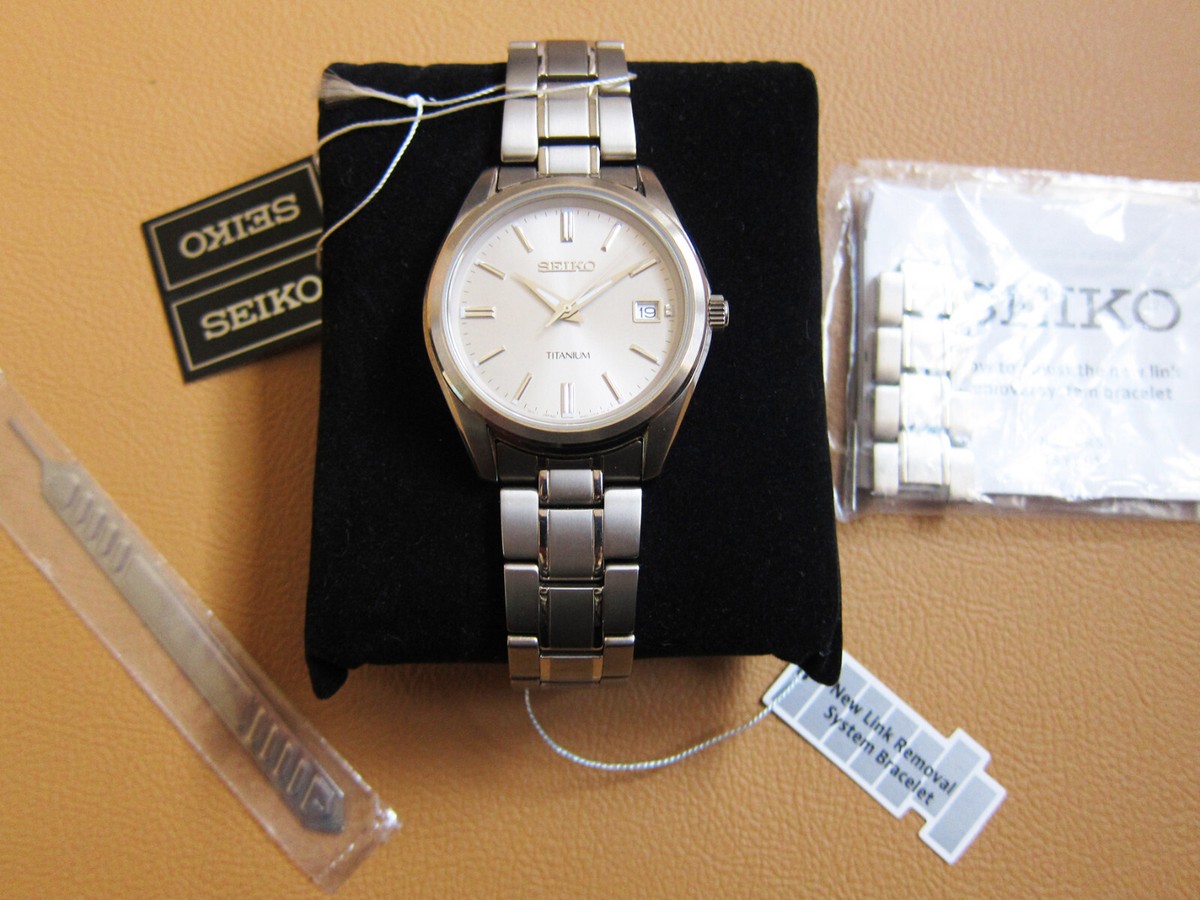 SEIKO 6N52-00B0 Full Titanium Sapphire Crystal Quartz Watch 