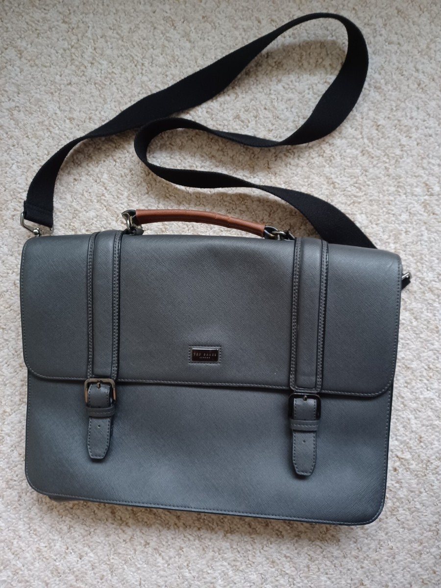 TED BAKER Leather Messenger Bag Briefcase RRP £200