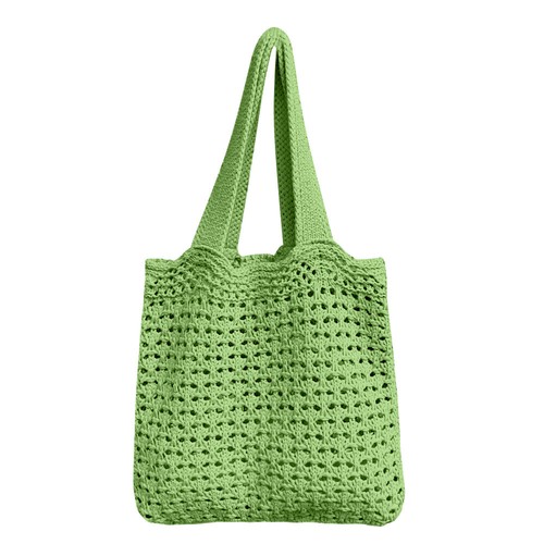 Large Capacity Crochet Tote Bag Hollow Tote Bags Casual Totes Summer - Picture 7 of 15