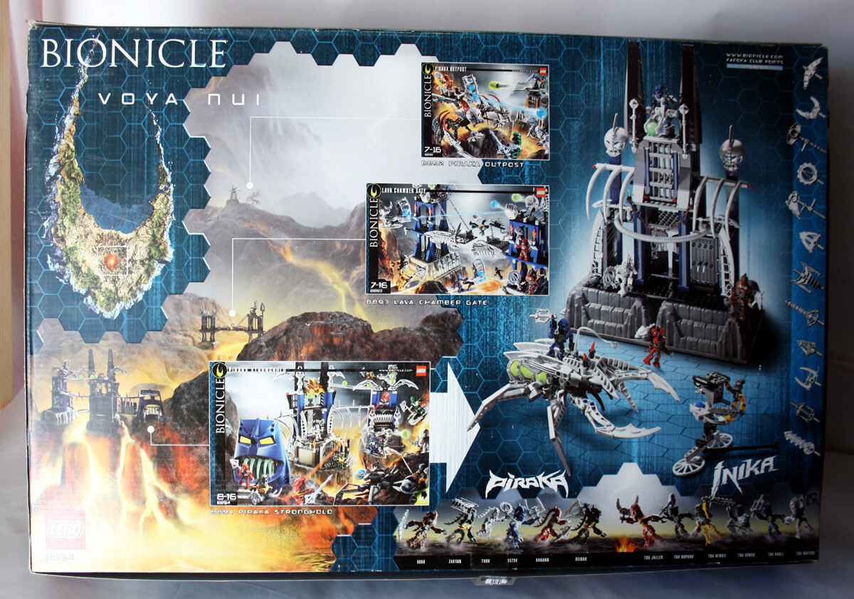 LEGO BIONICLE 8894 PIRAKA STRONGHOLD VOYA NUI PLAYSET 2006 NEW