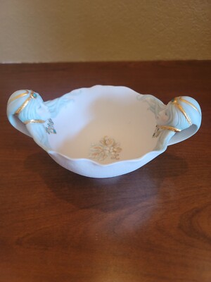 Vintage CYBIS Porcelain Twins Gemini Iconic Women Bowl 1983 Rare Mint ...