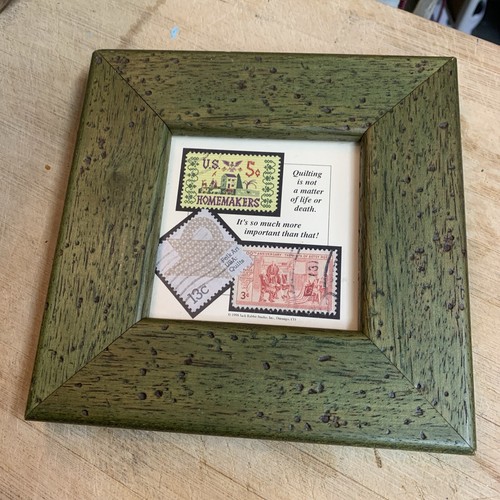 Quilt/stamps Framed Plaque 1998 Jack Rabbit Studio Durango Colorado | eBay