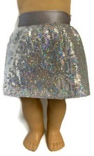 Silver Sequin Skirt Clothes for 18 inch Dolls Girl