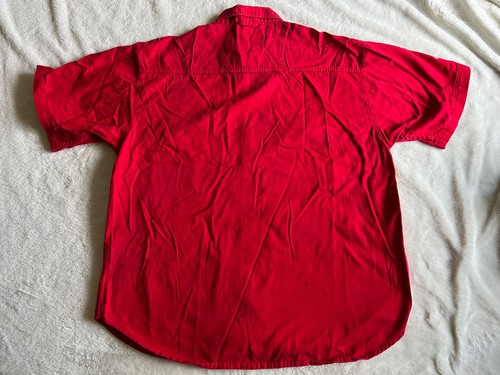 Thompson Motor Sales Racing Button Up Shirt Red Cotton XL UltraClub Collection - Picture 5 of 5