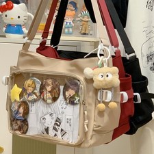 Women Ita Bag Teenagers School Bag Multi-pockets Adjustable Strap Chic Hobo Bag