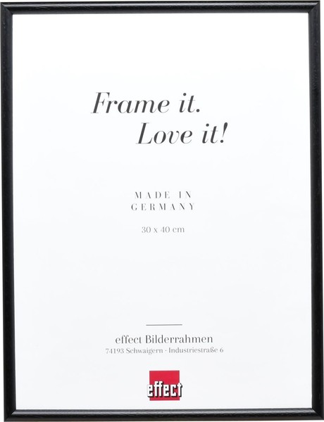 Effect Holz-Bilderrahmen Profil 20 Schwarz 25X50 Cm Museumsglas-image