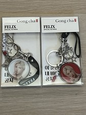 STRAY KIDS FELIX Gong cha Special Keyring - White & Red - NEW SEALED gongcha