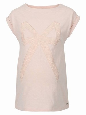 Hellrosa Damenbluse mit Schleife Bellybutton Maternity