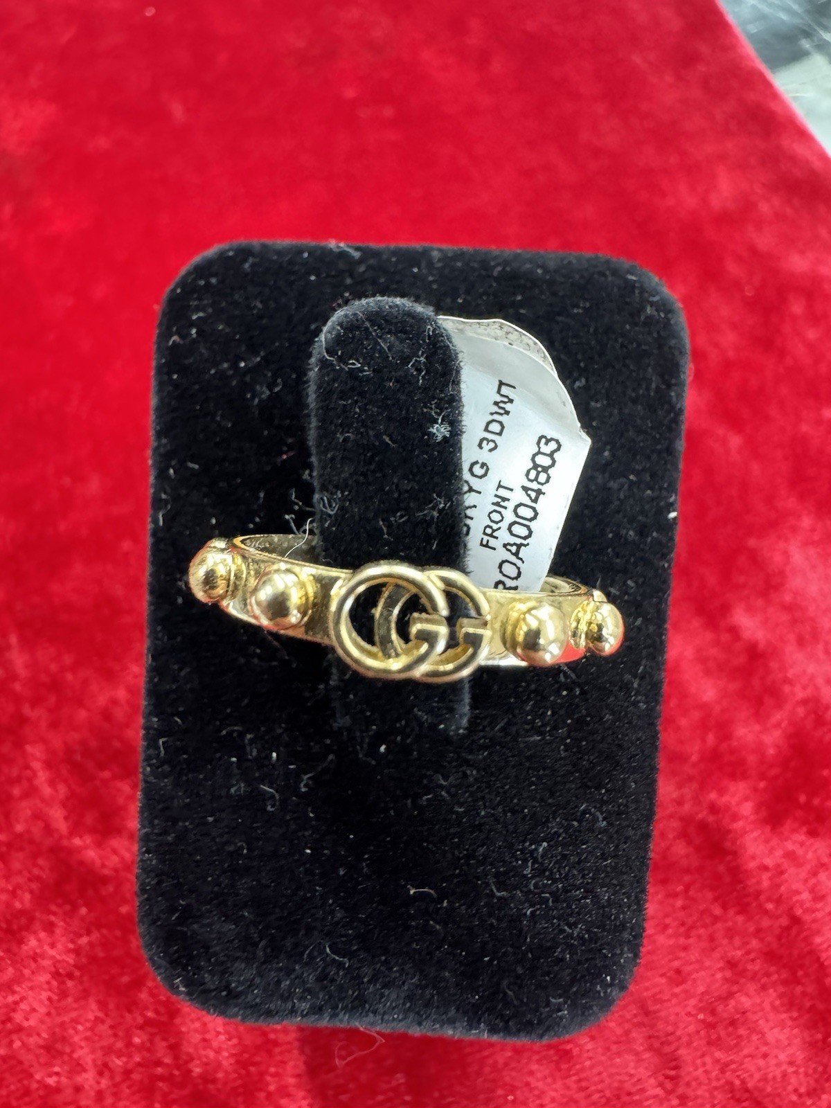 18 Karat Solid Gold Gucci Ring Made In Italy - image 1