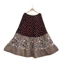 Indian Heavy Red Velvet Hand Embroidered Lehenga/Skirt Bridal Wear Zardozi