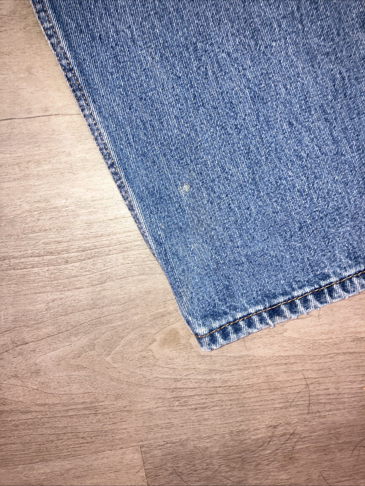 Levis 505 Jeans Mens 38x32 Blue Denim Straight Leg Classic Medium Wash image 9