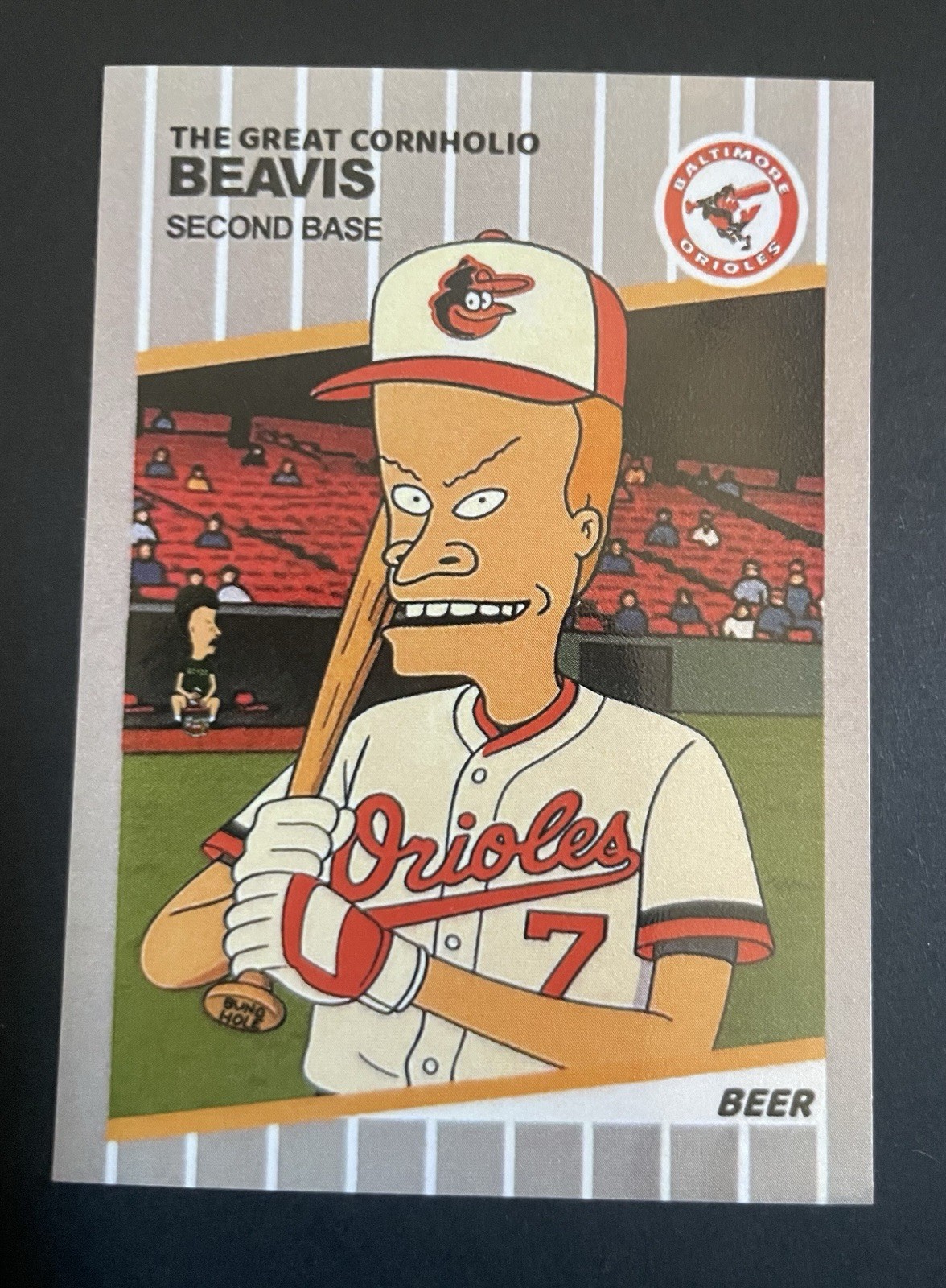1989 Fleer Baseball BILL RIPKEN Beavis Parody FF Error.  Limited 1/100 Fanmade.