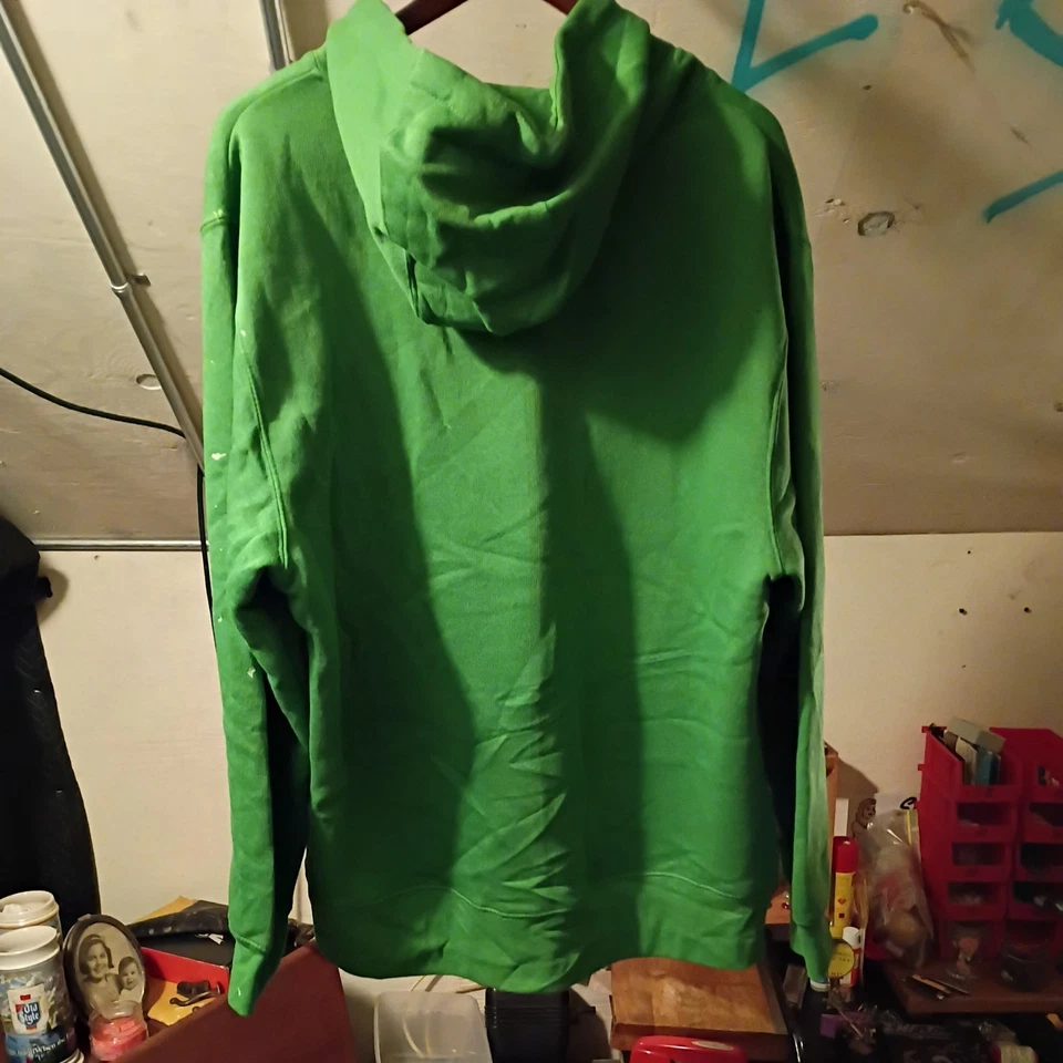 New John Deere Logo Hoodie - Green & Yellow - Size L - Image 2 of 2