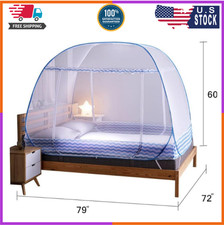Folding Mosquito Net Tent Canopy Curtains for Beds King Size L80XW72XH62inch