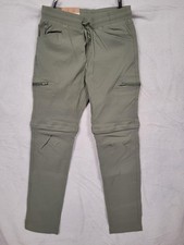 Eddie Bauer Pants Youth Large 14/16 Green Convertible Hiking Water Resistant