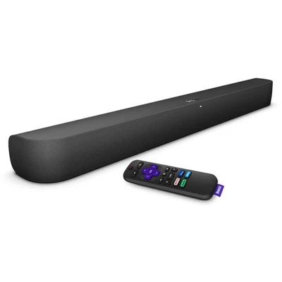 Roku Smart Soundbar 4K HD HDR Streaming Media Player with Remote Black
